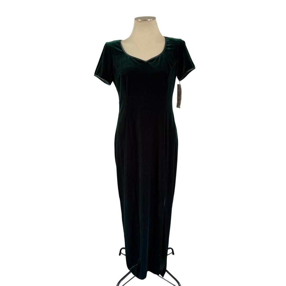 NWT Green Velvet Sweetheart Maxi Dress Sz 8 Glam Whimsigoth Renaissance